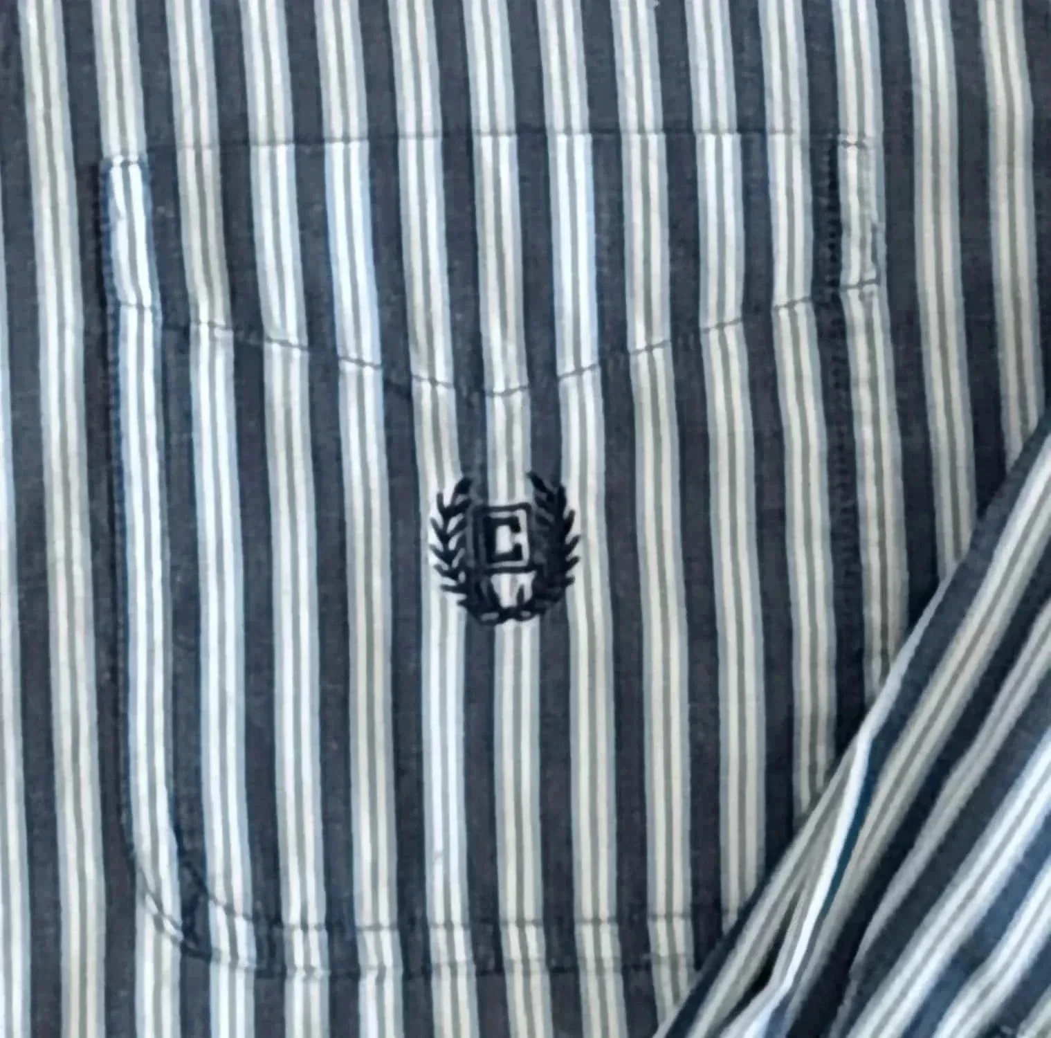 Chaps blue white stripes shirt Size L – photo 4
